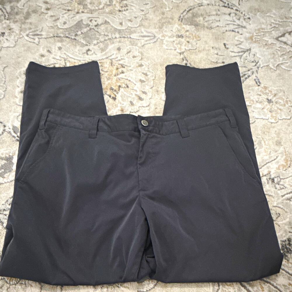 Bluffworks Dark Grey Chino Pants Men’s Regular Straight Flat Front Pockets 38x30